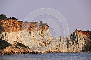 Gerakas cliffs on the island of zakynthos