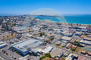 GERALDTON, AUSTRALIA, JANUARY 12, 2020: Aerial view of Geraldton, Australia