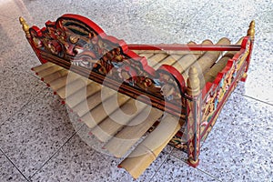 Gerantang is a traditional Balinese musician musical instrument made of wood and bamboo. It is played with bamboo sticks.