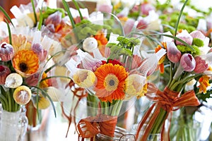 Gerbera and Variation of flowers, bouquet