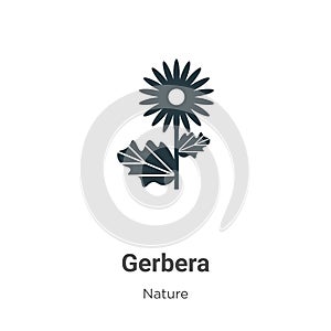 Gerbera vector icon on white background. Flat vector gerbera icon symbol sign from modern nature collection for mobile concept and