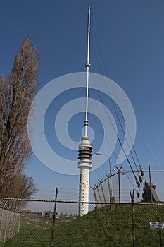 Gerbrandy tower for communication, broadcasting TV and radio and 4G in IJsselstein in the Netherlands