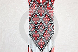 Gerdan is a women`s beaded jewelry. Ukrainian women use folk patterns, ancient symbols when weaving gerdans.