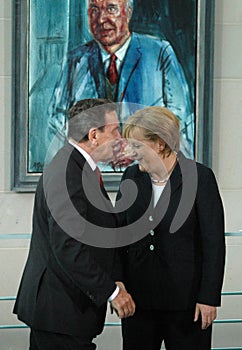 Gerhard Schroeder, Angela Merkel