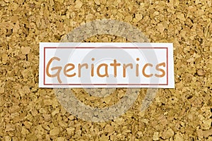 Geriatrics comfort healthcare senior patient gerontology elderly health care