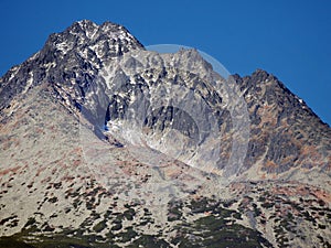 Gerlach Peak in Slovak High Tatras at autumn
