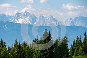 Gerlitzen - Panoramic view of untamed Julian Alps and Karawanks seen from Gerlitzen, Carinthia, Austria
