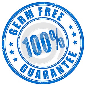 Germ free guarantee stamp