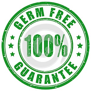 Germ free guarantee stamp