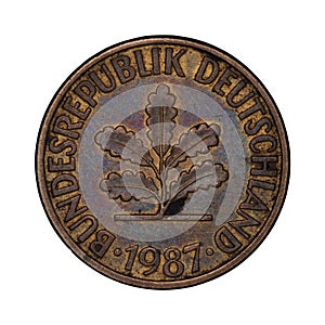 German 10 pfennig coin