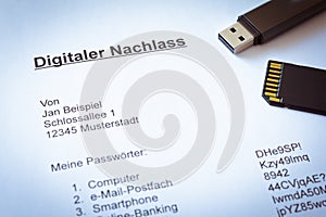 German advance funeral directive document