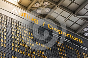 German Airport Abflug Departures TImetable Schedule Sign Information photo
