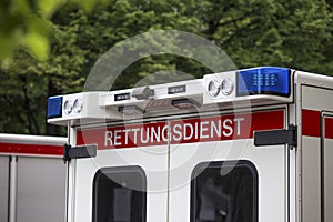 German ambulance service car