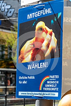 German Animal Protection Party political poster