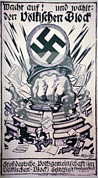 German 1924 Anti-Nazi Election Poster