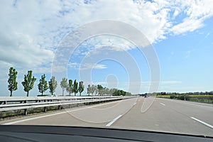 German Autobahn from Inside Car