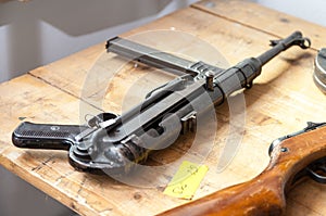 German automatic pistol on a table photo