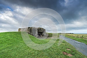 German battery, bunkers and guns in Normandy