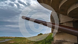 German battery in Longues sur Mer, Normandy,France near Utah and Omaha Beach