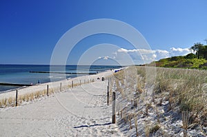 German beach and blue sky, Fischland Darss, Baltic