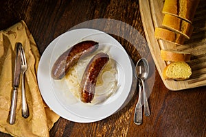 German Bratwurst Sauerkraut