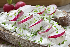 German Bread with cream cheese