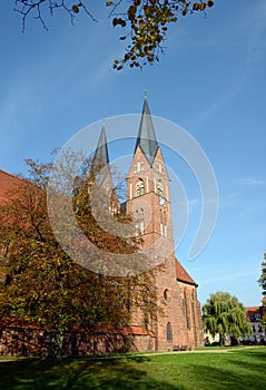 German brick stone church abbey Klosterkirche St. Trinitatis