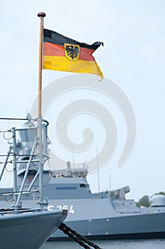 German Bundesdienstflagge on warship