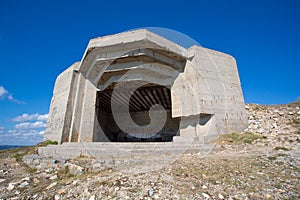 German bunker from the Second World War and the Atlantic Ocean