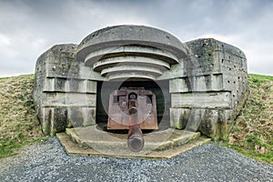 German bunkers and artillery in Normandy,France photo