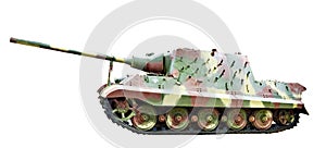 German casemate heavy tank destroyer isolated white photo