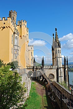 German castle Stolzenfels with Chapel , Coblence, Rhineland-Palatinate