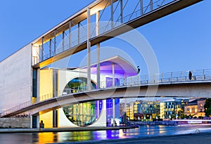 German Chancellery in the blue hour, Berlin