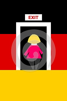 German chancellor Angela Merkel is leaving photo