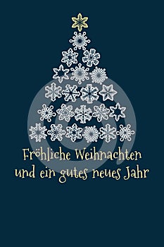 German christmas and new year greeting card