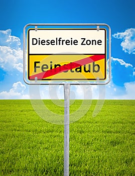 Diesel free zone - no particulate matter
