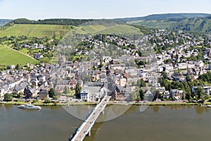 German city Traben Trarbach along the river Moselle