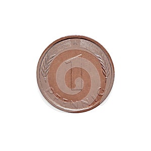German coin 1 pfennig