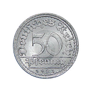 German coin 50 pfennig