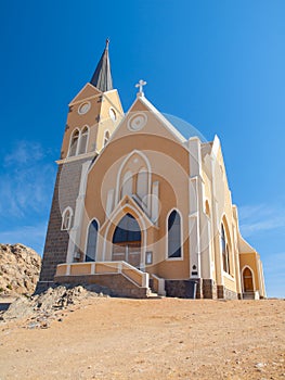 German colonial church in namibian Luderitz