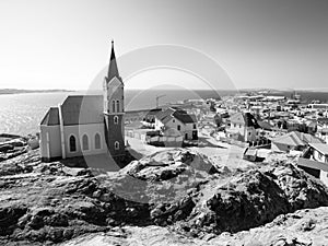 German colonial church in namibian Luderitz