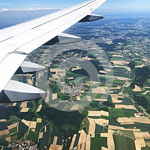 German Countryside Arial View from Plane