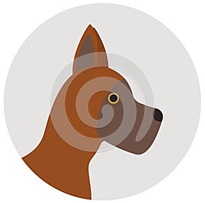 german dogge illustration in circle