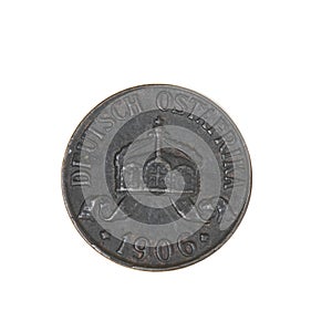 German East Africa One Half Heller Coin