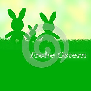 German Easter card: Frohe Ostern (Happy Easter)