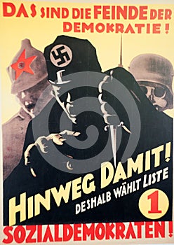 German 1930 Election Poster