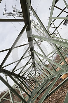 German electricity pylon building