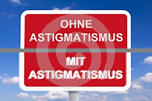 german example normal vision vs astigmatism