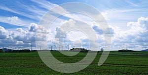 German Farm Land and Wind Turbines