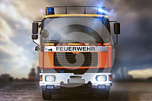 German fire truck composing